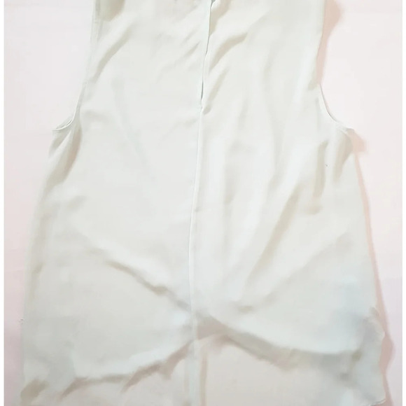 BCBG Formal Front Twist sleeveless top Sz S Crepe fabric Pastel Coastal - Picture 4 of 6